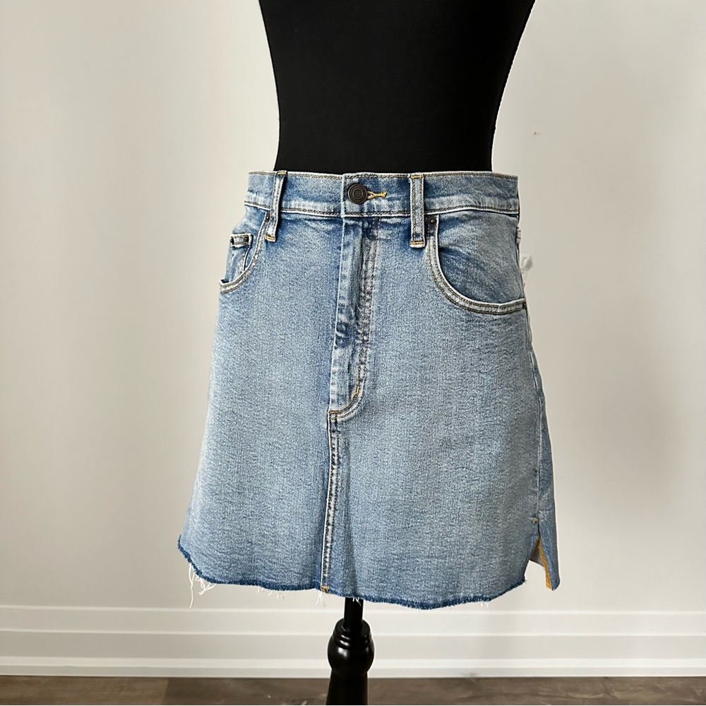 Aritzia Light Blue Denim Mini Skirt